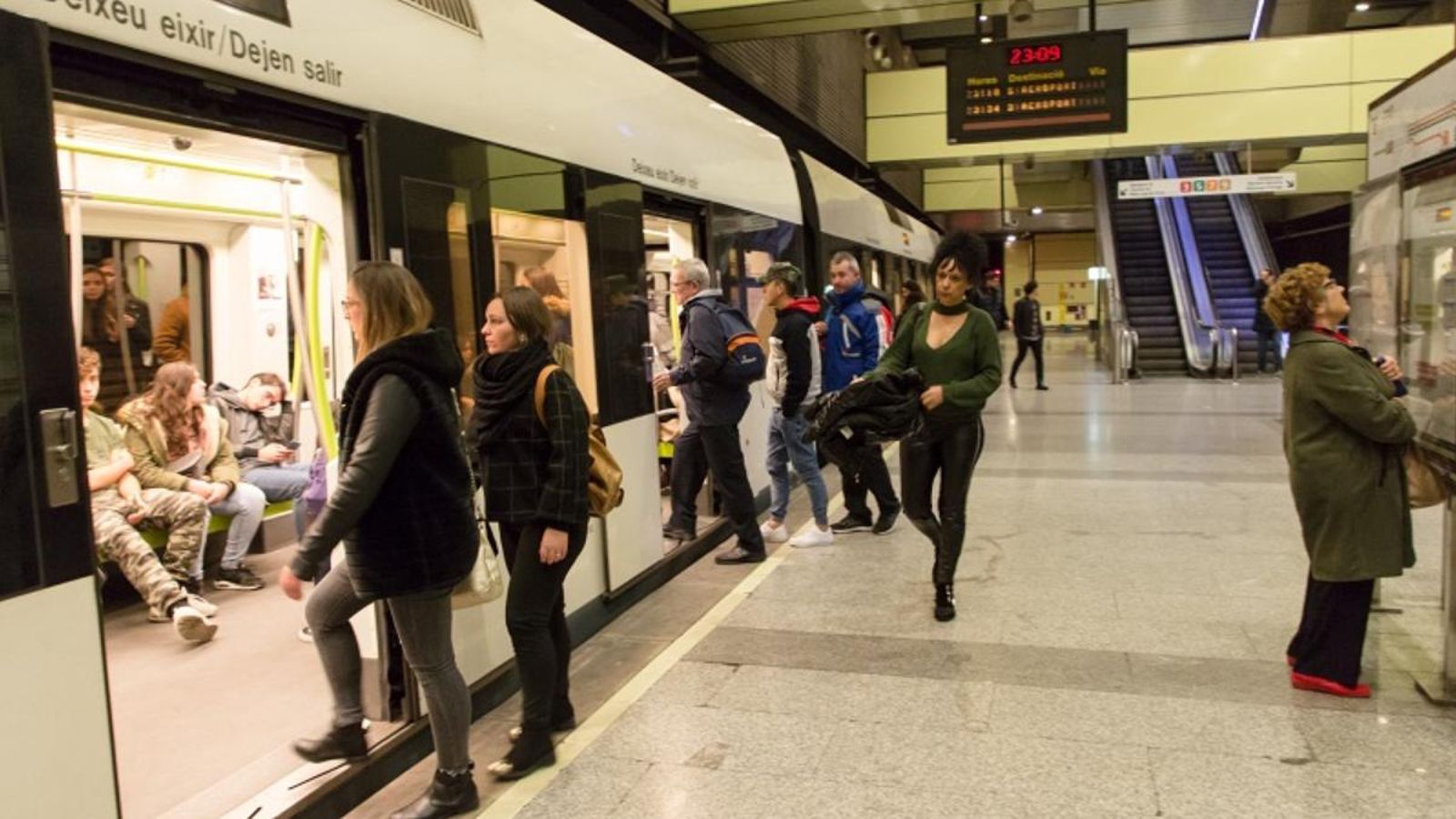 Una estació de metro del centre de València en una imatge d'arxiu