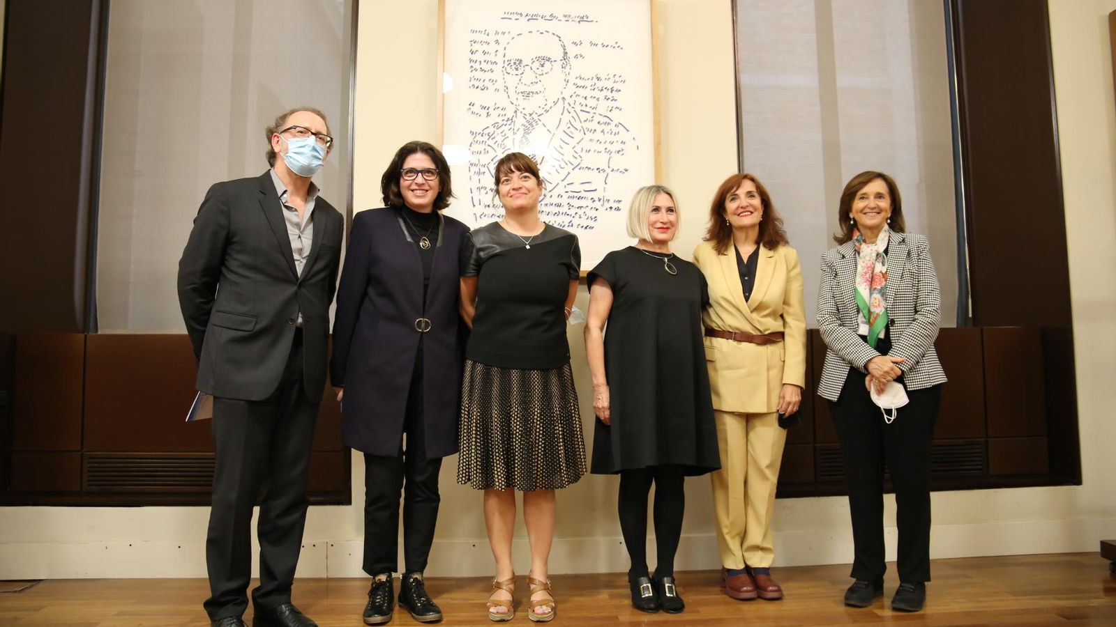 El cuadro de Francisco Brines ja penja a la Biblioteca Nacional d'Espanya