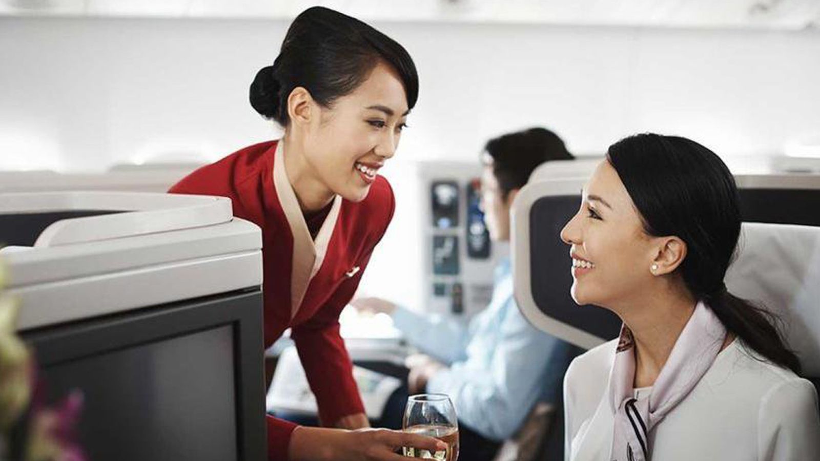 Hostesses durant un vol