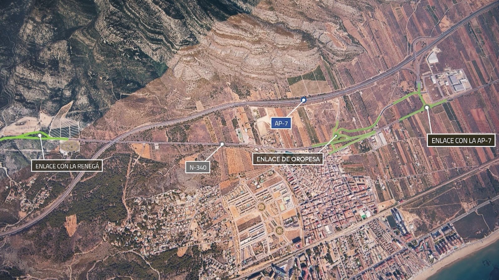 Obres previstes a l'N-340, a l'altura d'Orpesa
