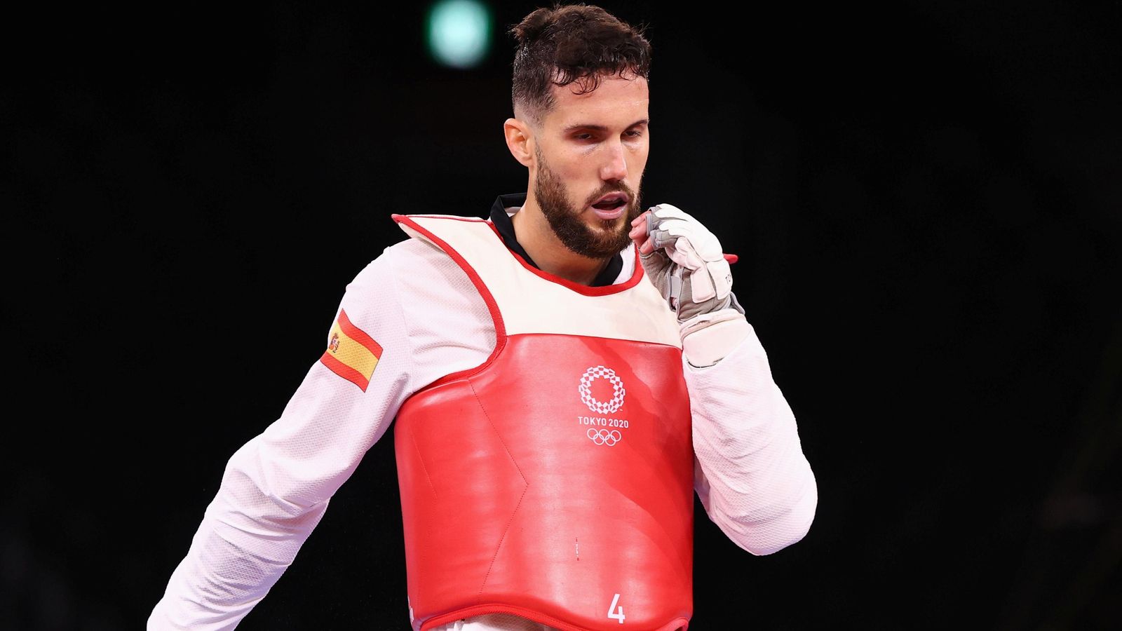 Raúl Martínez, durant el combat contra