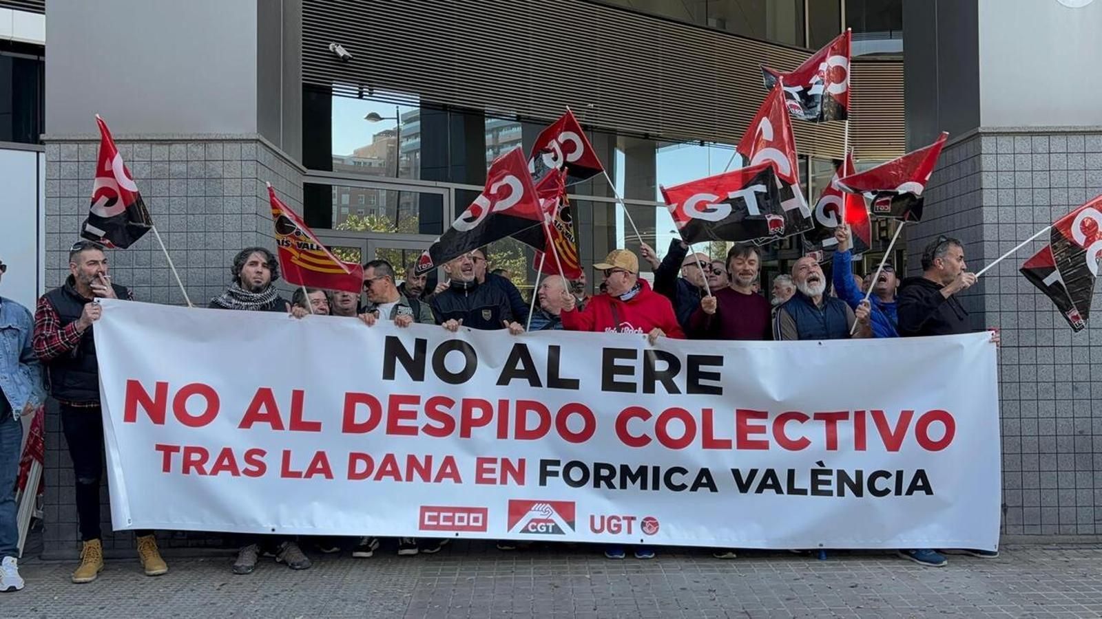 Protesta dels treballadors de Formica, el passat 31 de març