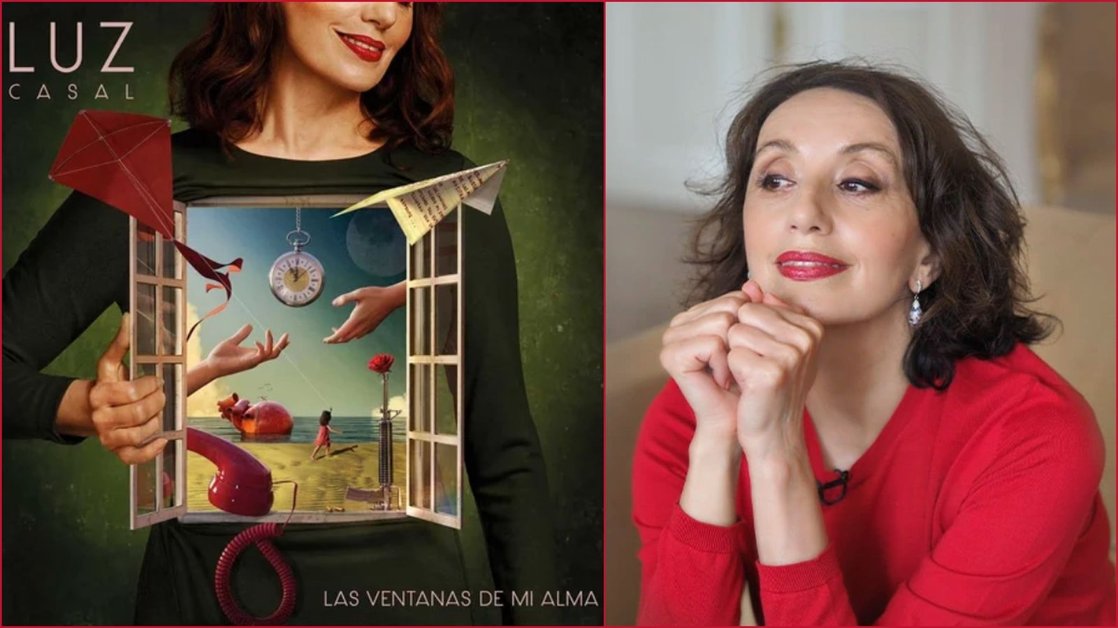 Luz Casal i la portada del seu últim treball 'Las ventanas de mi alma'