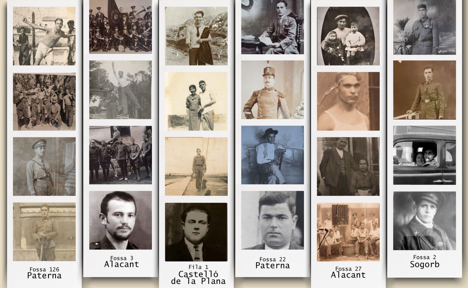 Imatges de les víctimes que formen part dels arxius del portal de la memòria de la Conselleria de Qualitat Democràtica