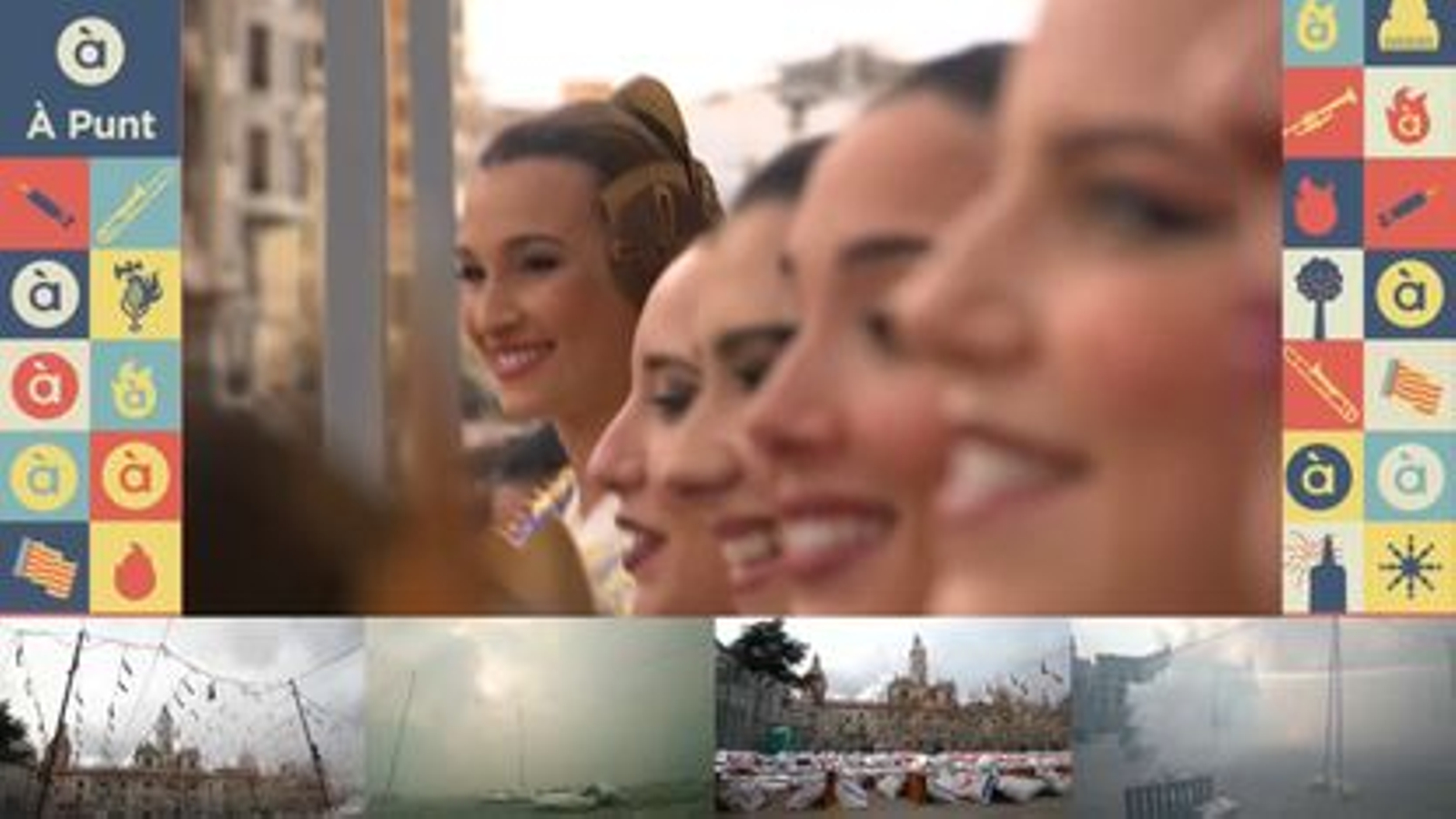 Així es veuen enguany amb la multipantalla les mascletaes