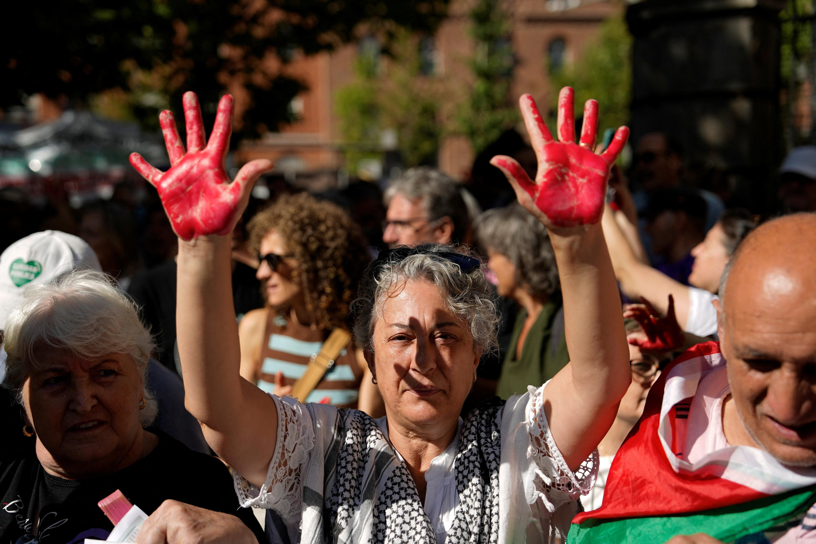 Protesta en suport al poble palestí a Madrid Protesta en suport al poble palestí a Madrid