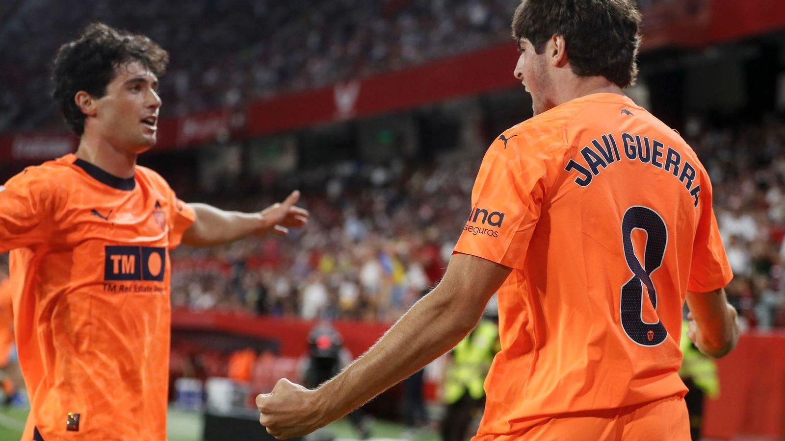 Javi Guerra celebra el gol del triomf Javi Guerra celebra el gol del triomf