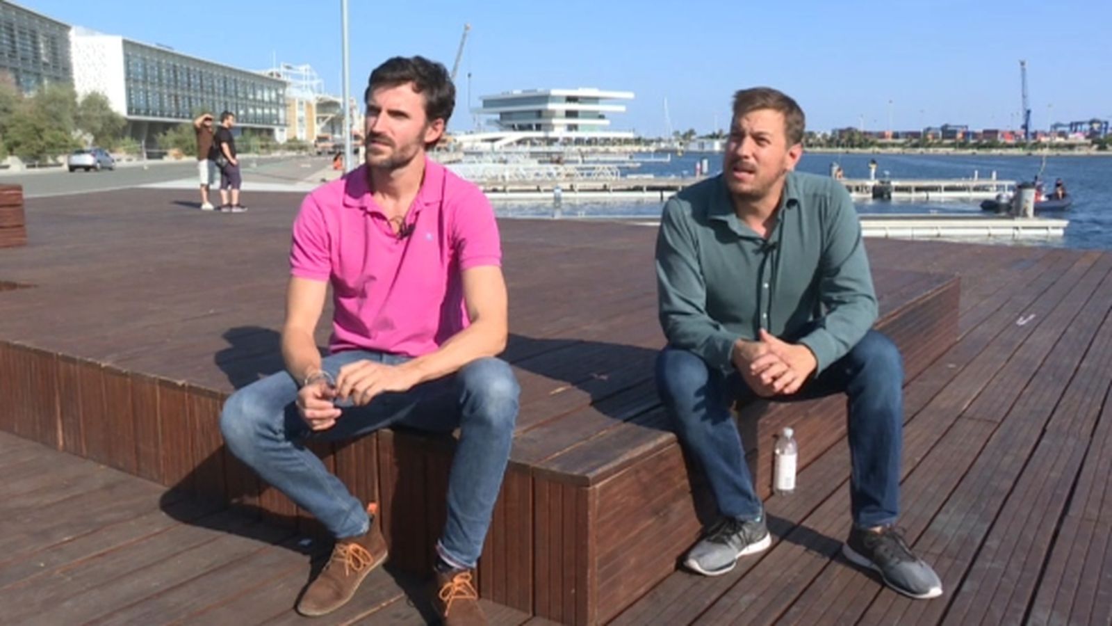 Els emprenedors valencians Alejandro Sahuquillo i Paco Tormo a la Marina de València