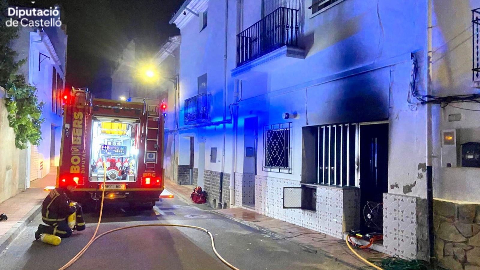 Incendi que ha sorgit en la planta baixa d'una vivenda de Viver durant la matinada de divendres