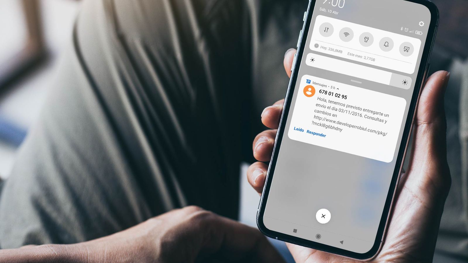 Exemple de missatge de phishing