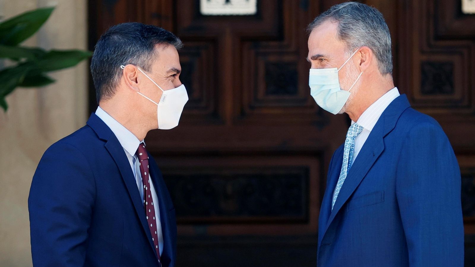 Reunió entre Pedro Sánchez i Felip Vi al Palau de Miravent