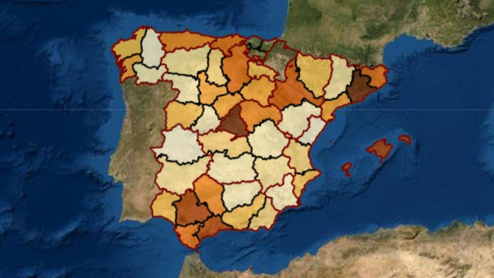 Les principals zones "tensades" serien Madrid, Barcelona, Sevilla, Màlaga i les illes Canàries i les Balears