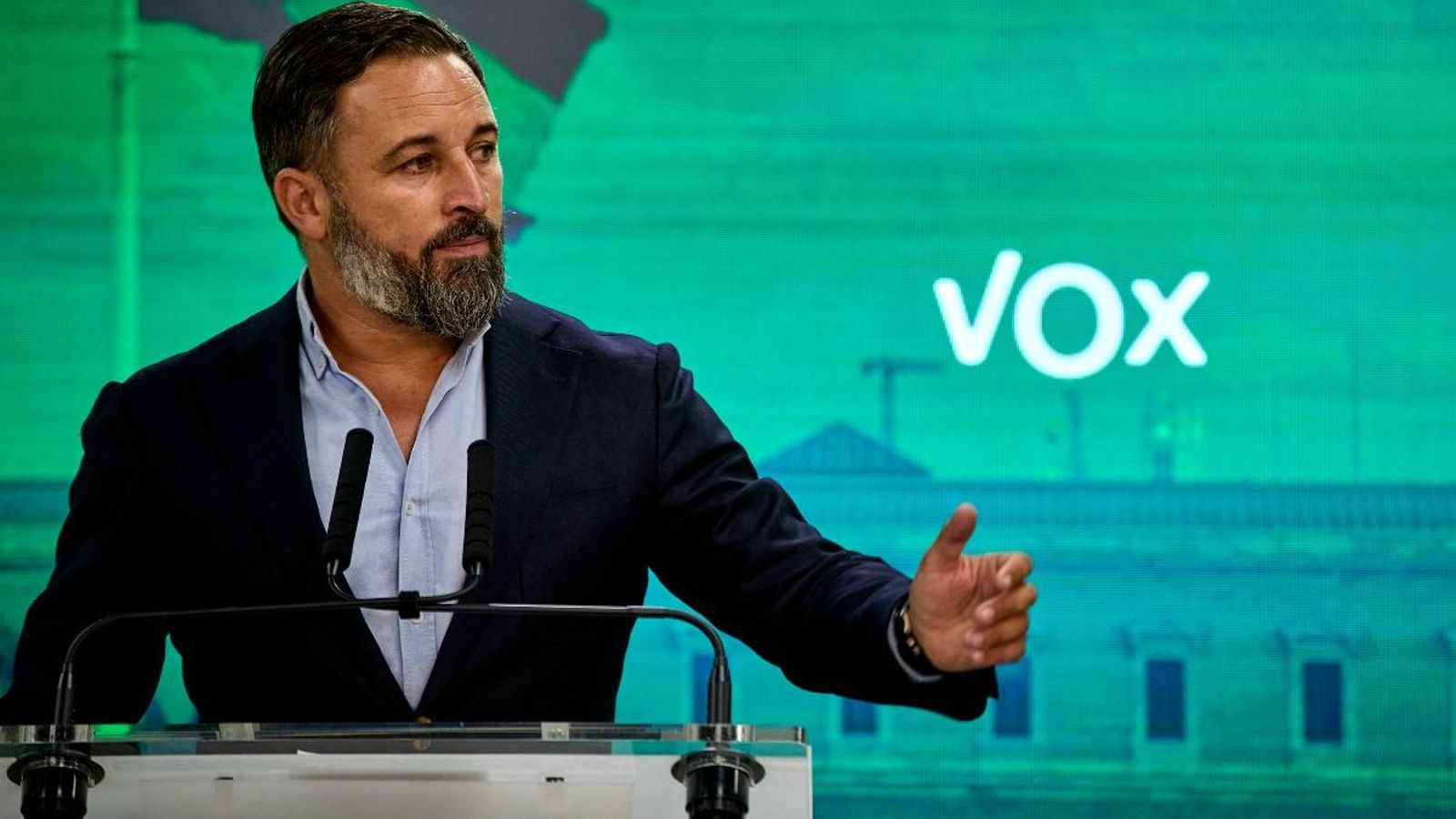 El líder de Vox, Santiago Abascal