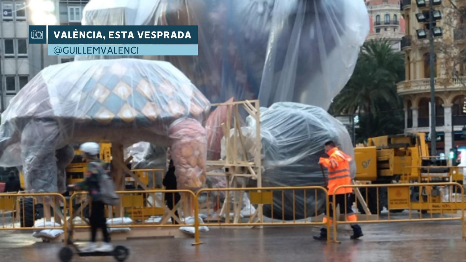 Probable DANA fallera València, dimecres 3 de març. Foto de @GuillemValenci
