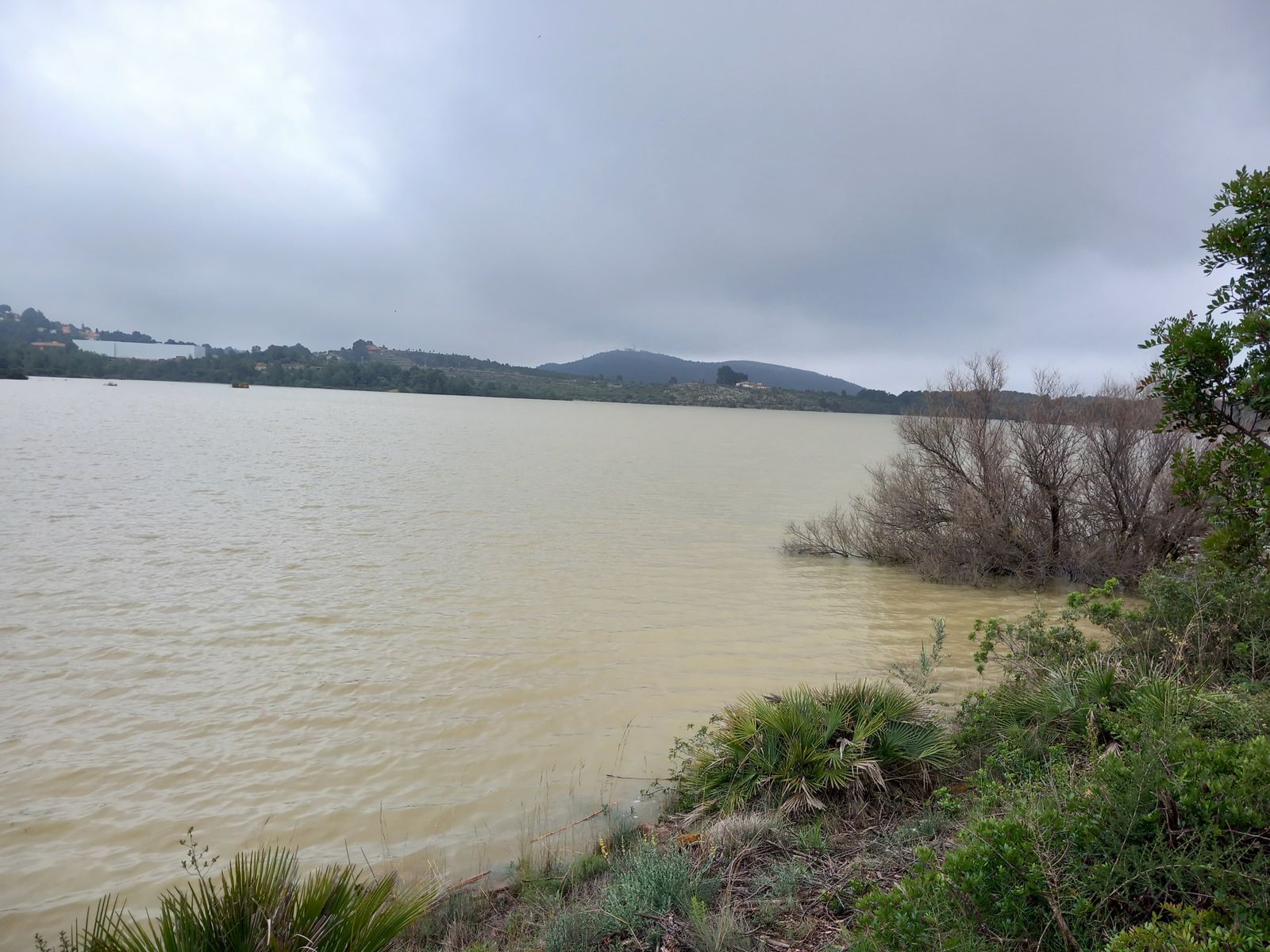 L'embassament de Maria Cristina este dissabte, dia en què ha començat a desaiguar
