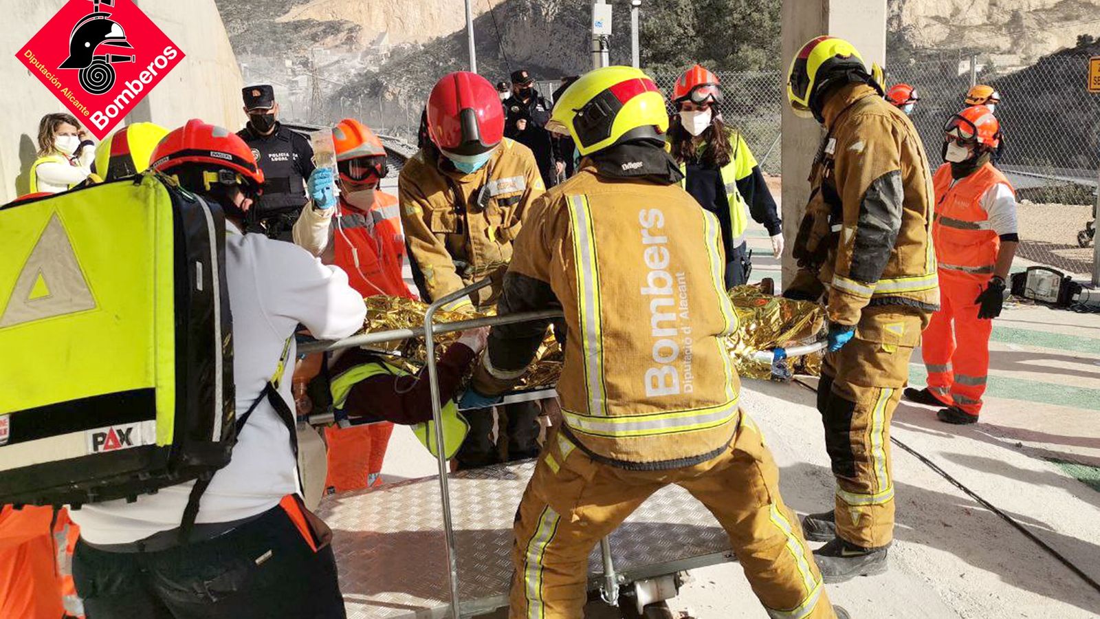 Simulacre fet aquesta setmana per efectius dels bombers