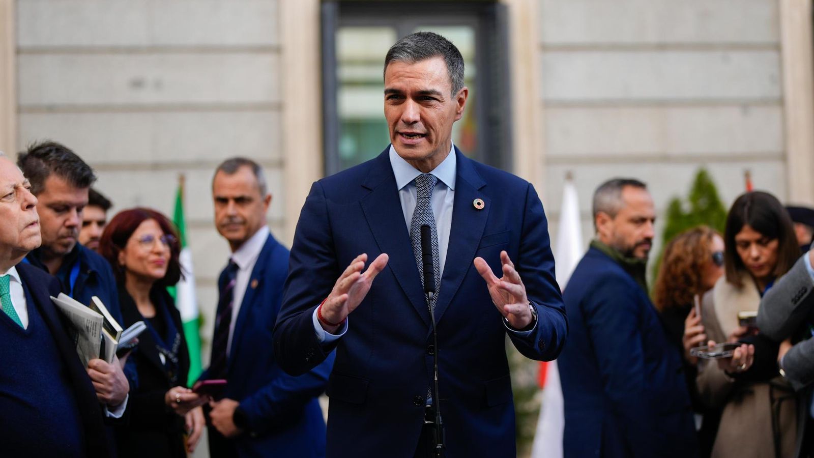 Sánchez, este divendres durant la celebració del Dia de la Constitució al Congrés