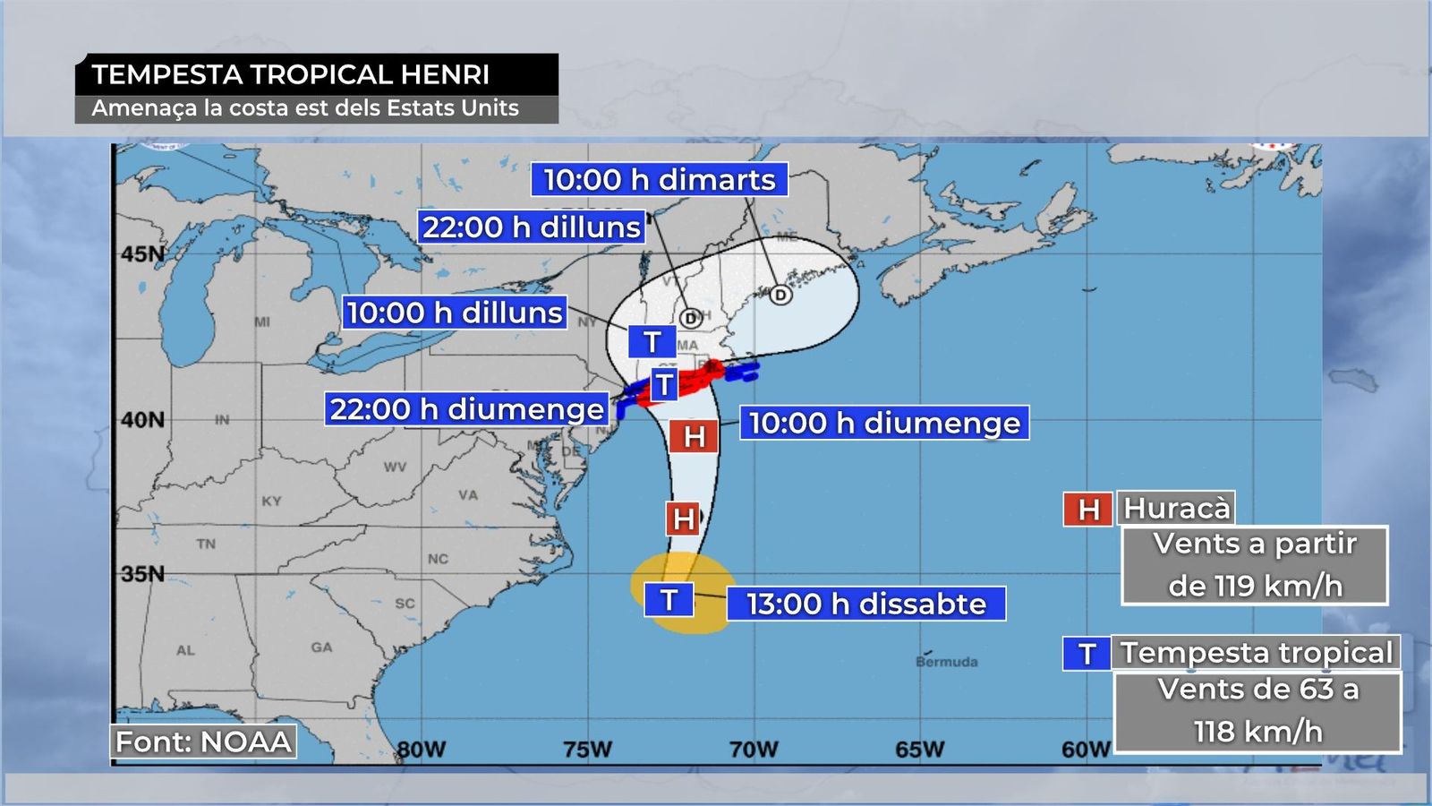 La tempesta tropical Henri