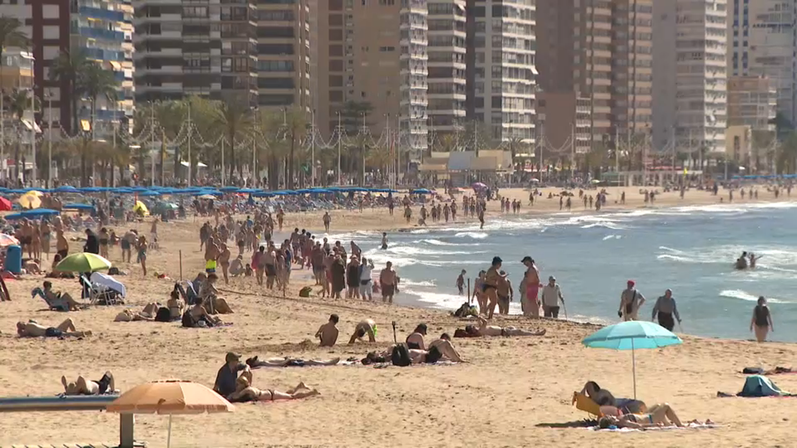 Imatge de la platja de Benidorm aquest divendres