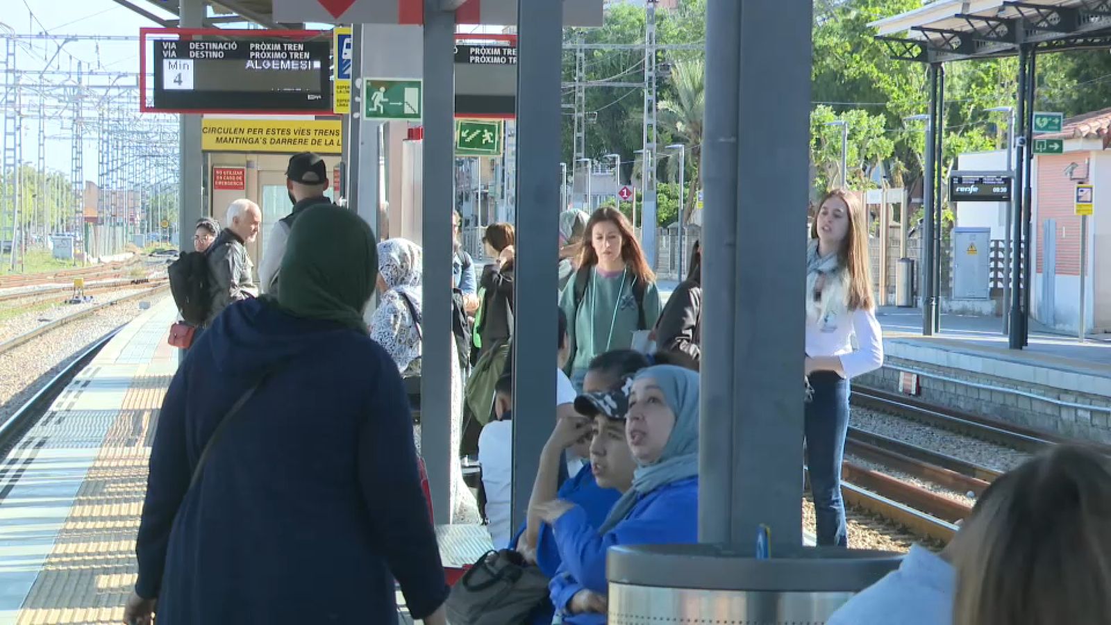 Una estació de rodalies de València, este dilluns
