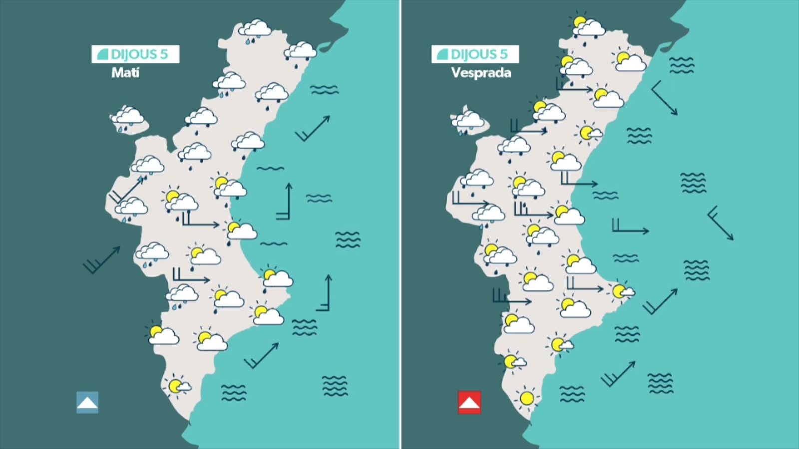 La previsió dijous 5 de febrer