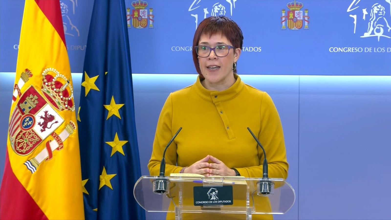 La portaveu de Compromís-Sumar al Congrés, Àgueda Micó La portaveu de Compromís-Sumar en el Congrés, Àgueda Micó
