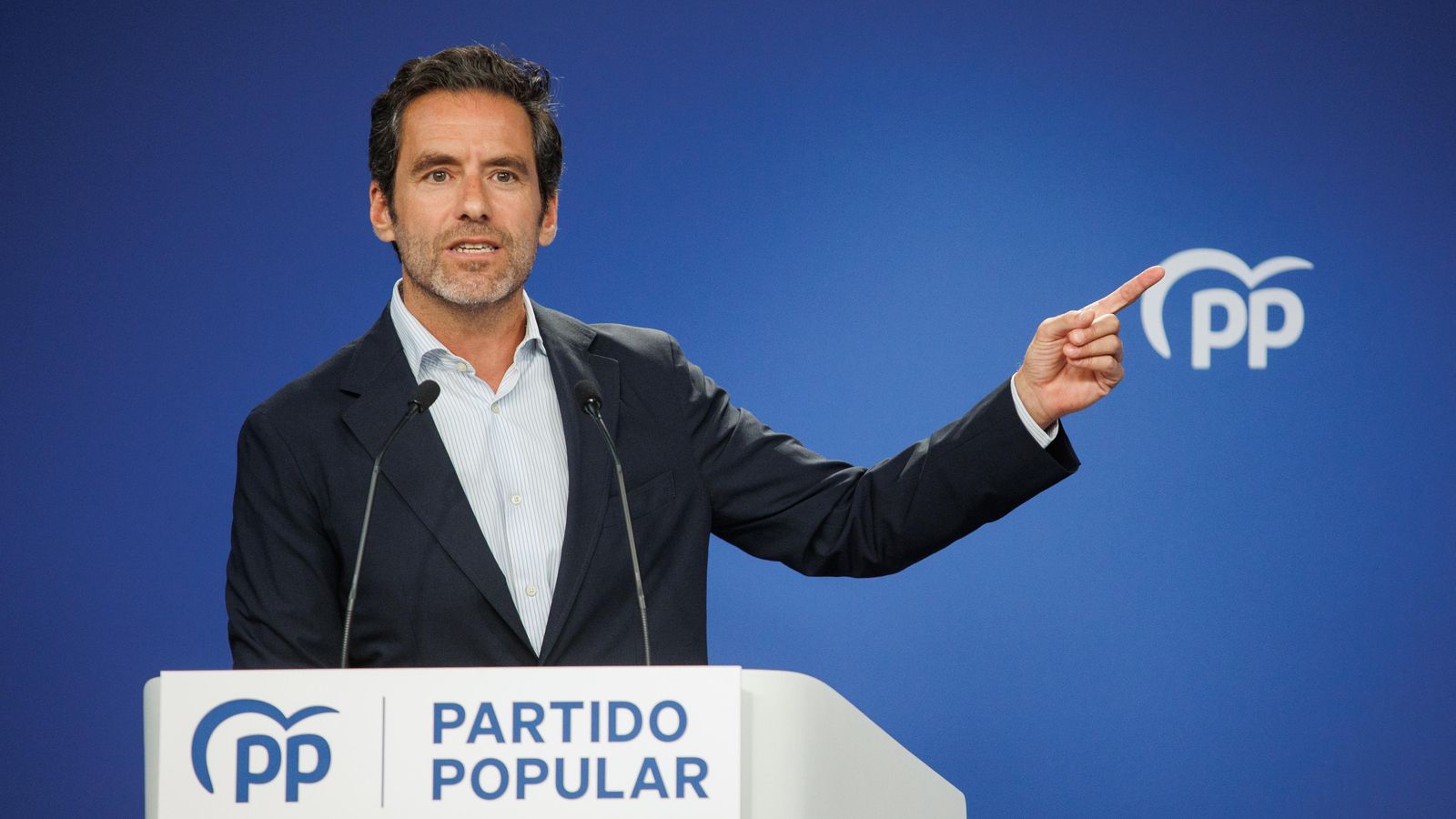 El portaveu del PP, Borja Sémper, després de la reunió del Comité de Direcció del PP este dilluns a Madrid