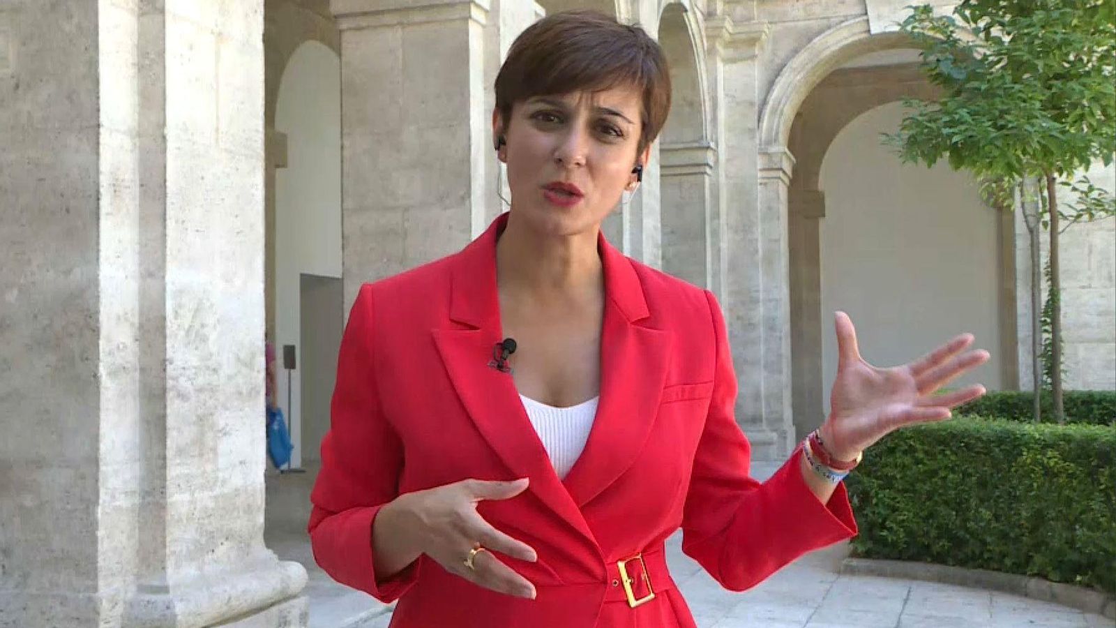 La ministra de Política Territorial, Isabel Rodríguez, durant la seua internvenció en 'Les notícies del migdia' aquest dijous