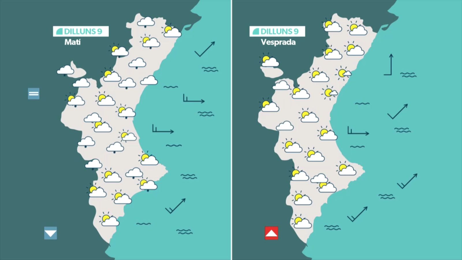 La previsió dilluns 9 de febrer