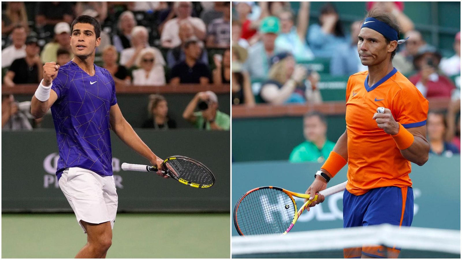 Alcaraz i Nadal, celebren un punt en els respectius duels de quarts de final