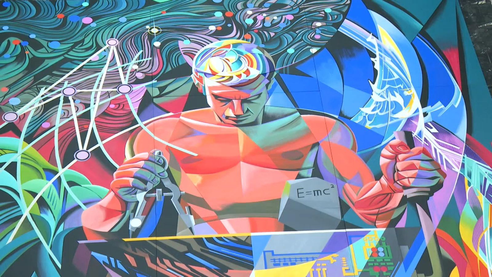 Part superior del mural de 32 metres quadrats que va dissenyar Renau i que ara podrà exposar-se a València, Peníscola o Castelló