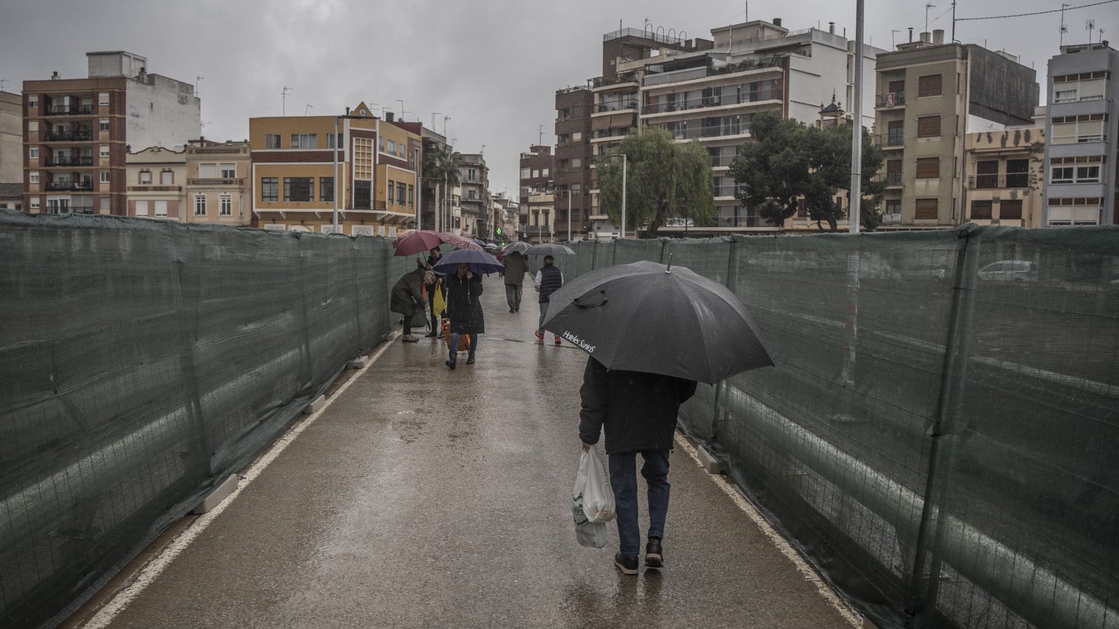 Pluges en la zona del barranc de Paiporta (arxiu)