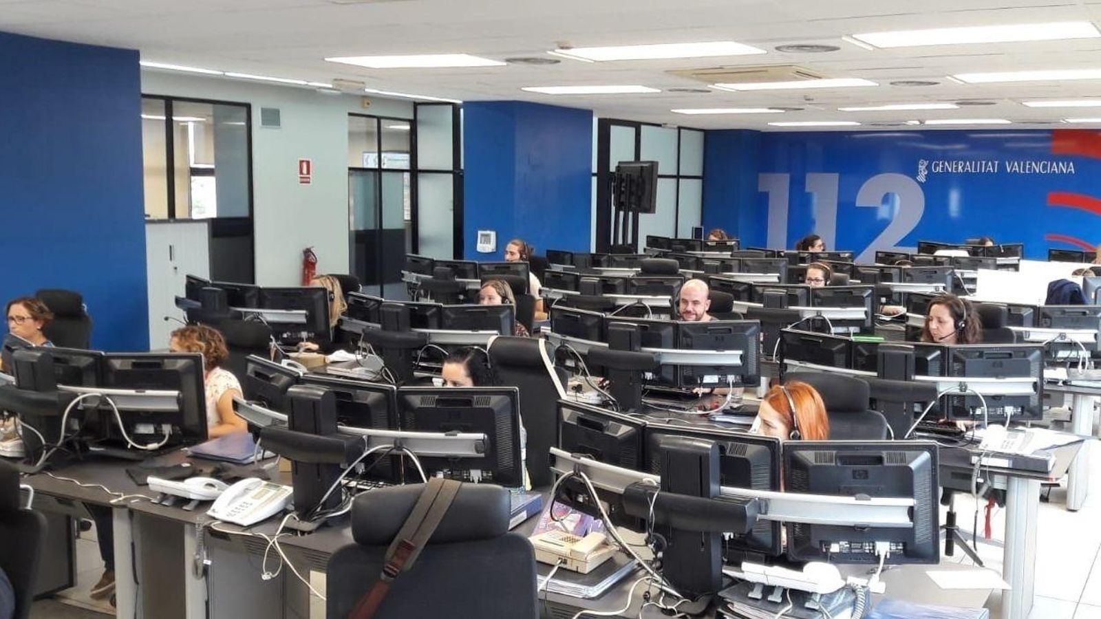 Les operadores i operadors de l'112, en una imatge d'arxiu