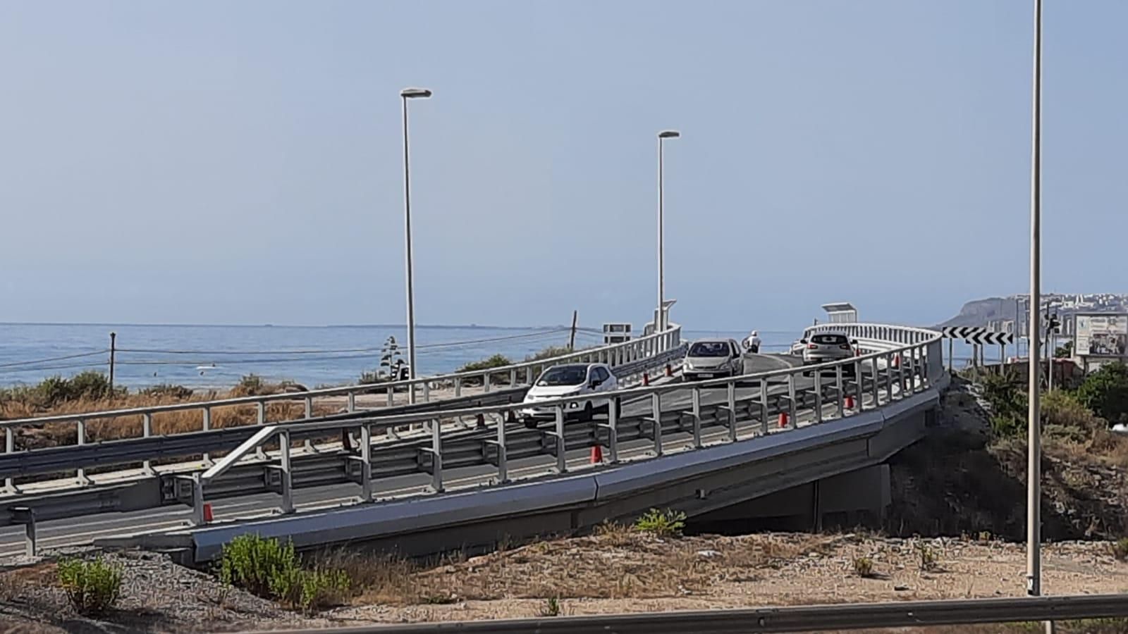 Imatge del desviament Urbanova-Aeroport