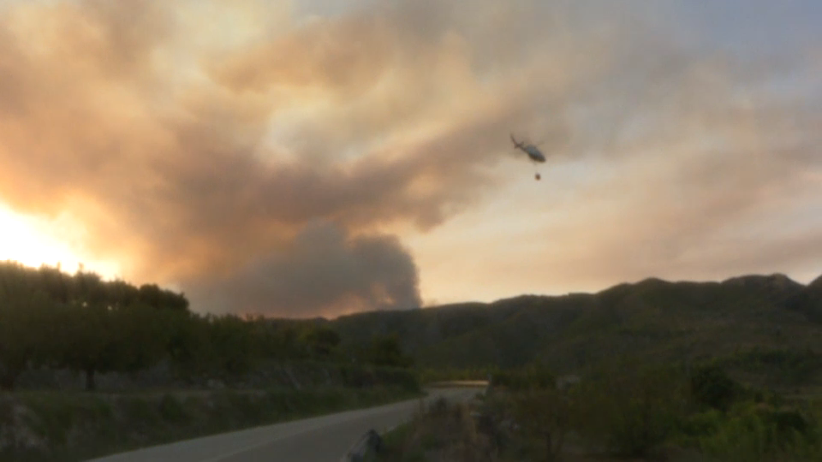 Incendi forestal a la Vall de la Gallinera