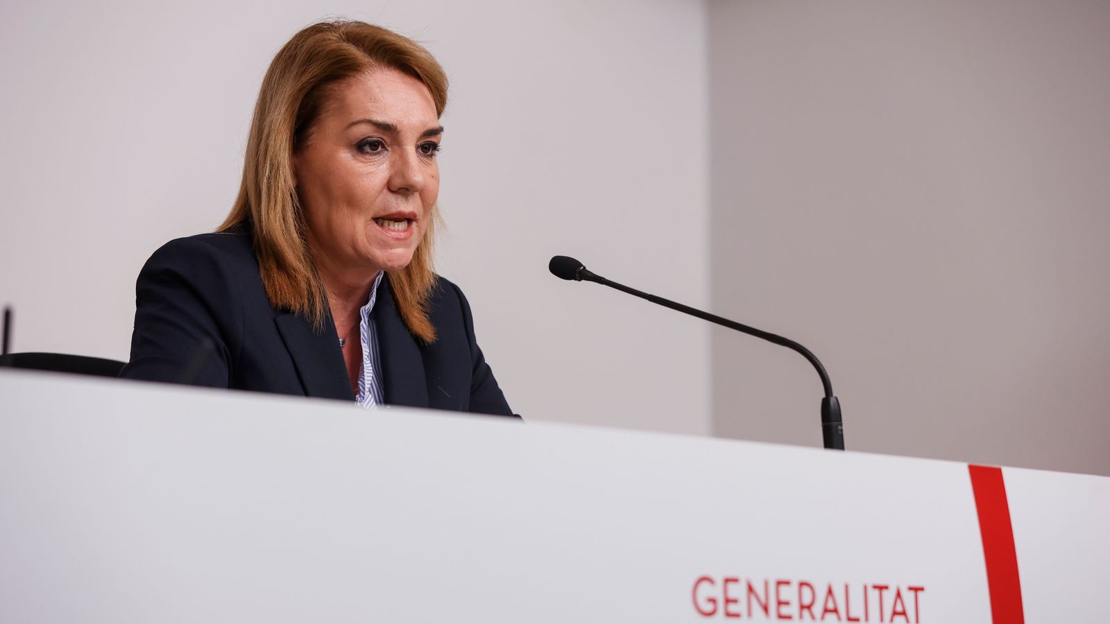 Imatge d'arxiu de la vicepresidenta i portaveu del Consell, Susana Camarero, en la roda de premsa posterior al ple extraordinari