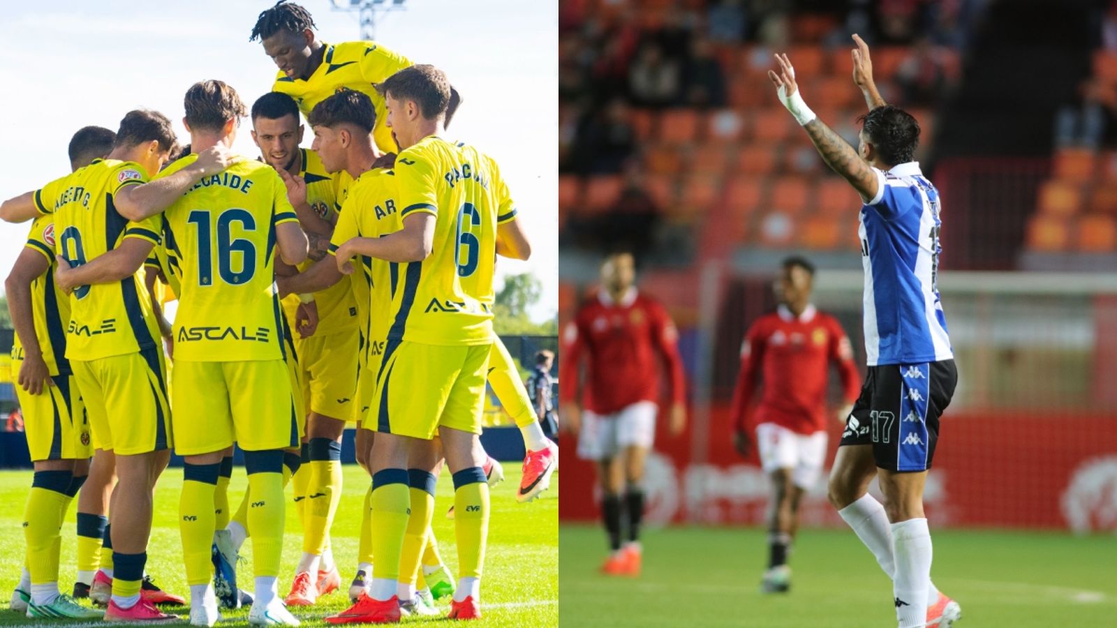 Imatge dels partits del Villarreal B i de l'Hèrcules