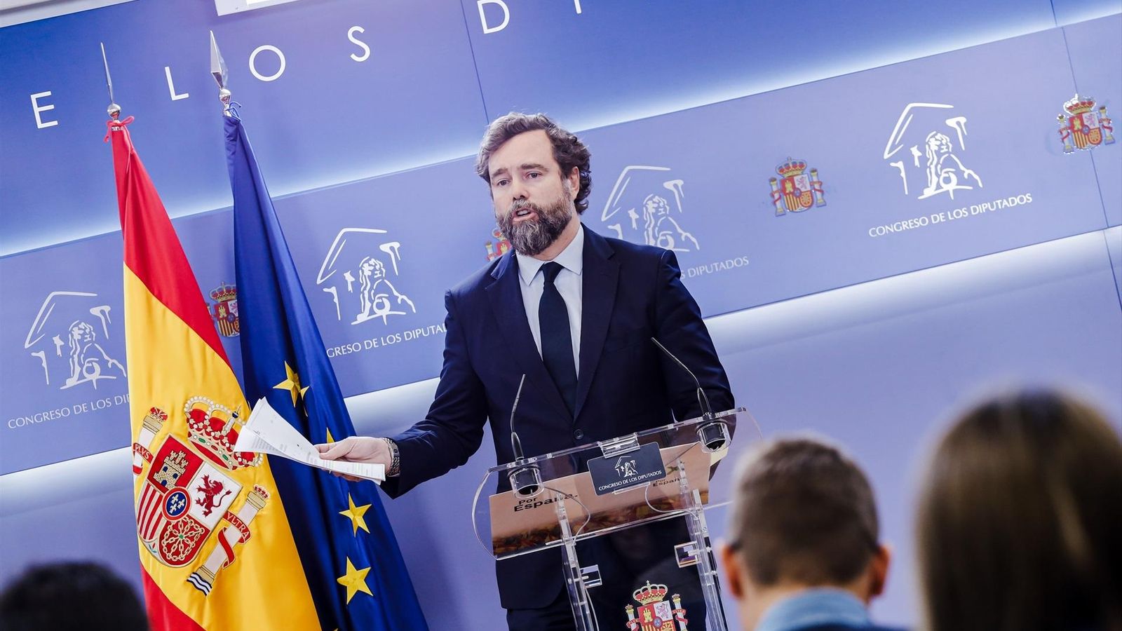 Iván Espinosa de los Monteros, durant una roda de premsa en el Congrés (arxiu)