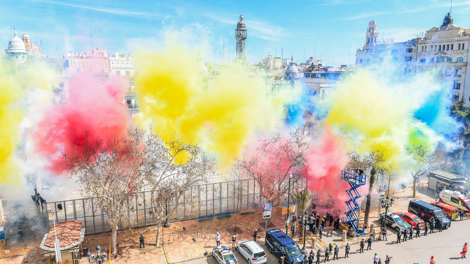 Imatge d'arxiu d'una mascletà a València