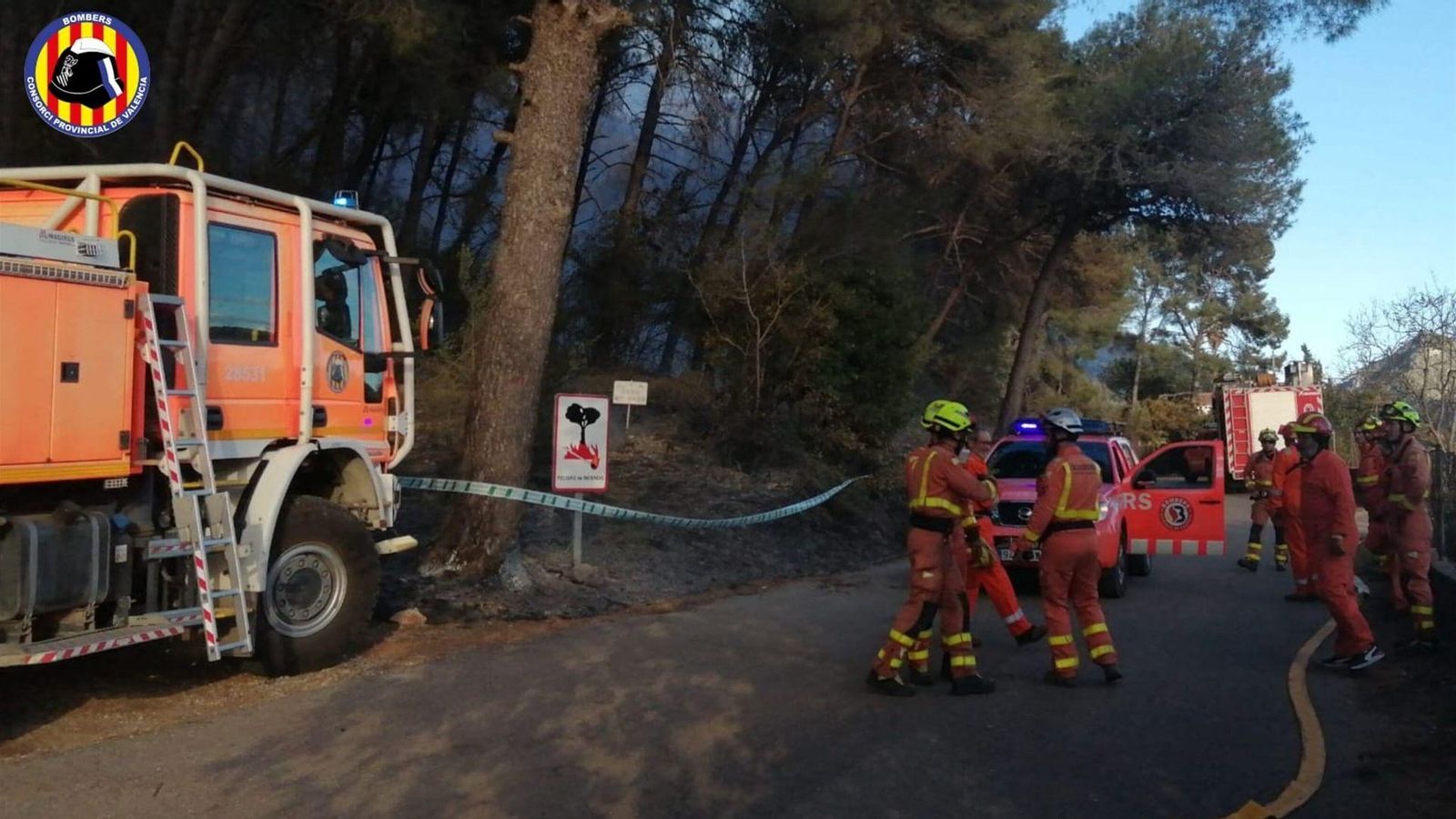 L'incendi d'Alzira vist des de Cullera