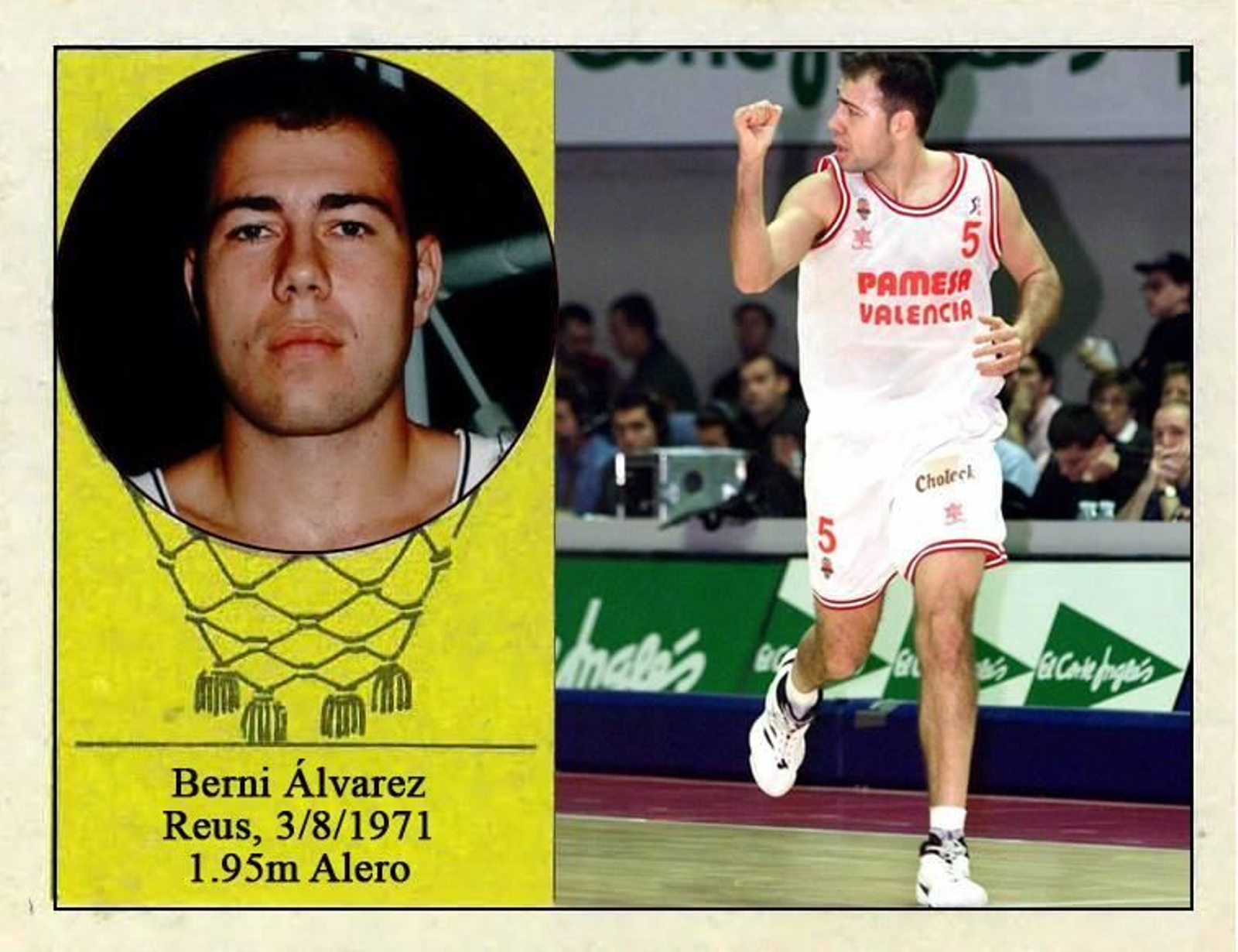La fitxa de Bernardo Álvarez en el Pamesa Valencia