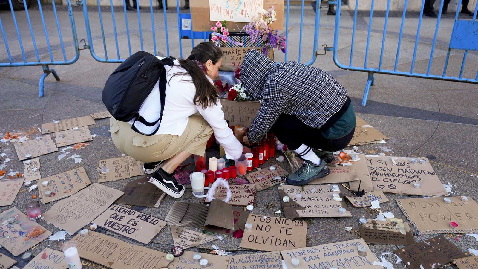 Altar homenatge a Maricarmen a la Puerta del Sol a Madrid