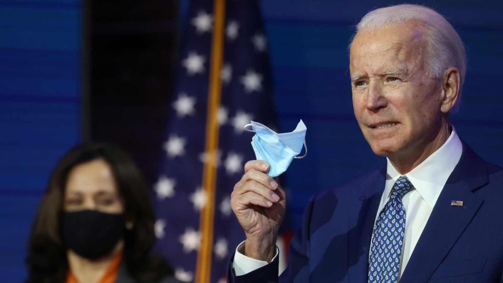 Joe Biden en el seu primer discurs del president electe dels Estats Units