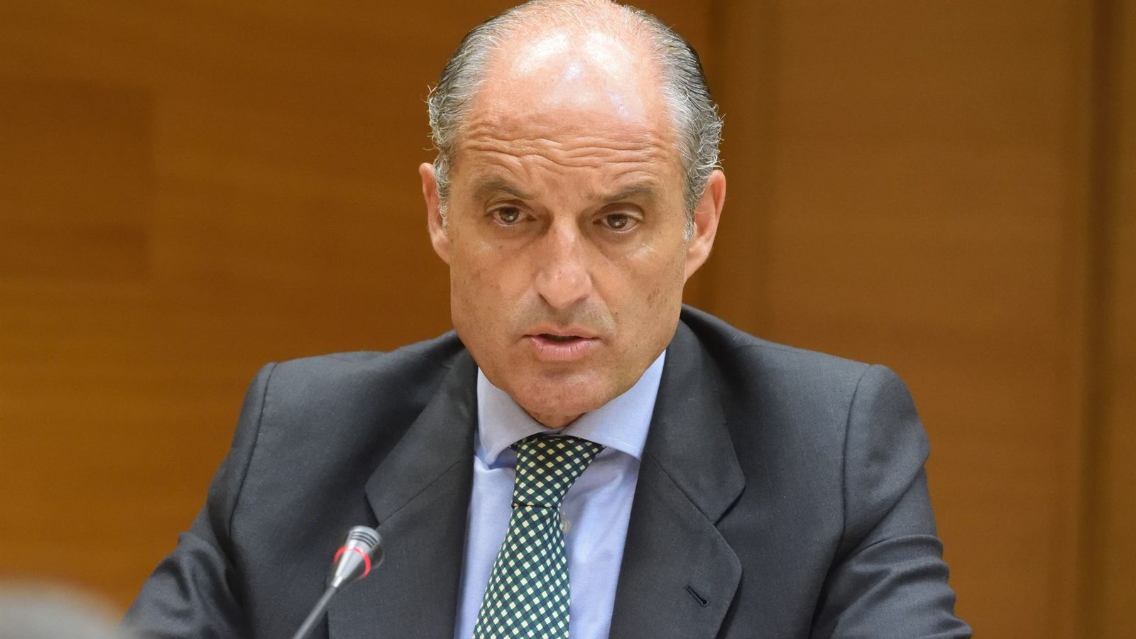 Francisco Camps durant la seua compareixença a les Corts