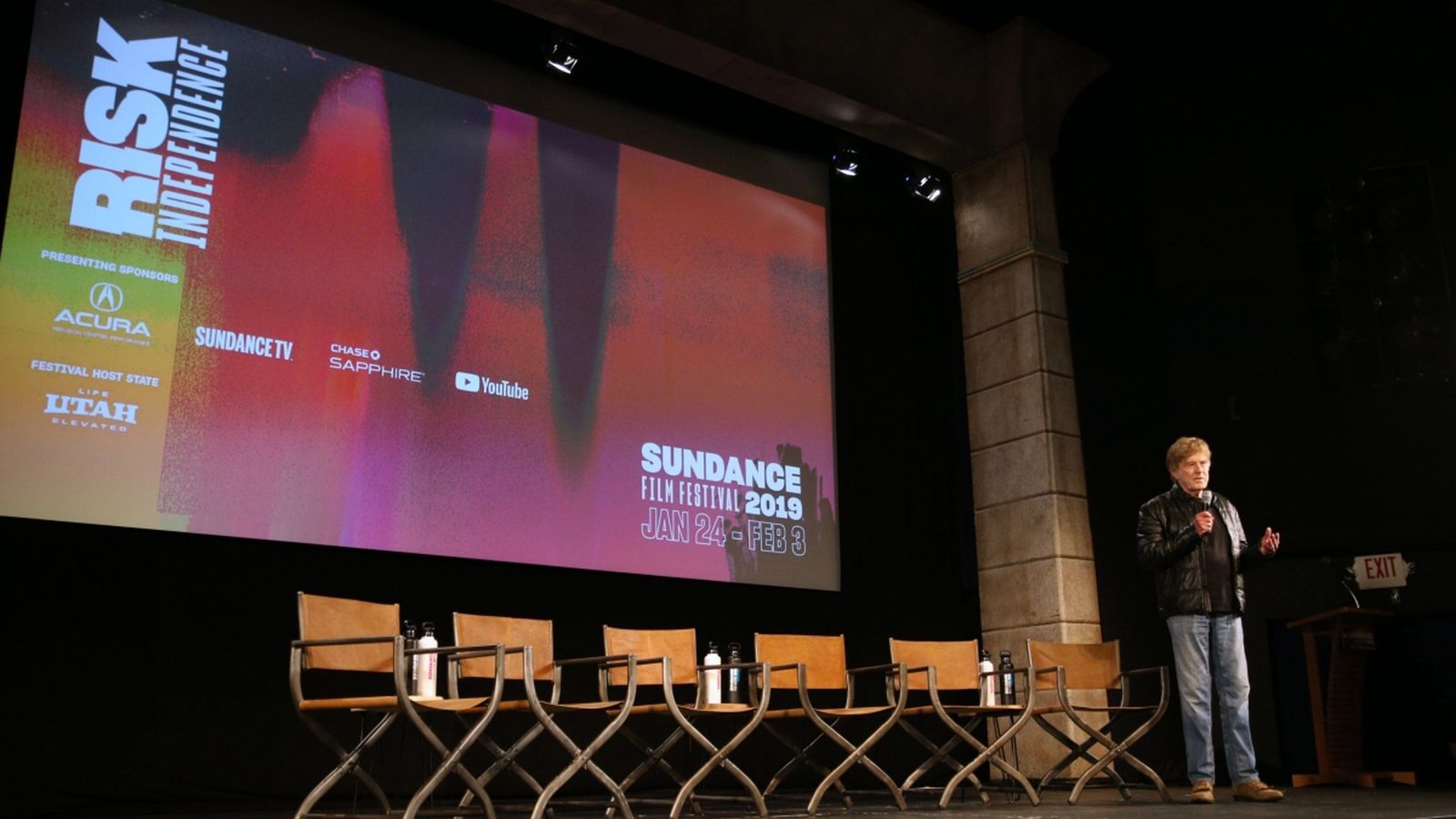 Robert Redford, en la inauguració del Festival de Cine de Sundance 2019