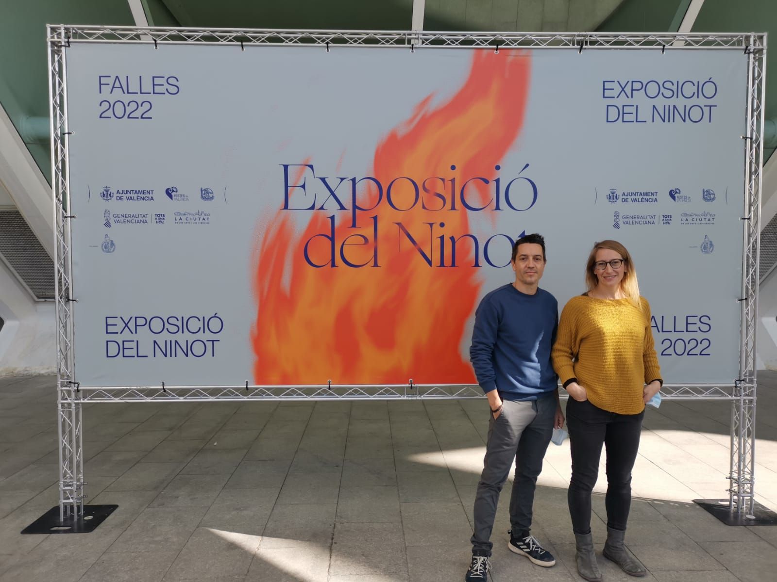 Membres de l'estudi Menta encarregats del disseny del cartell