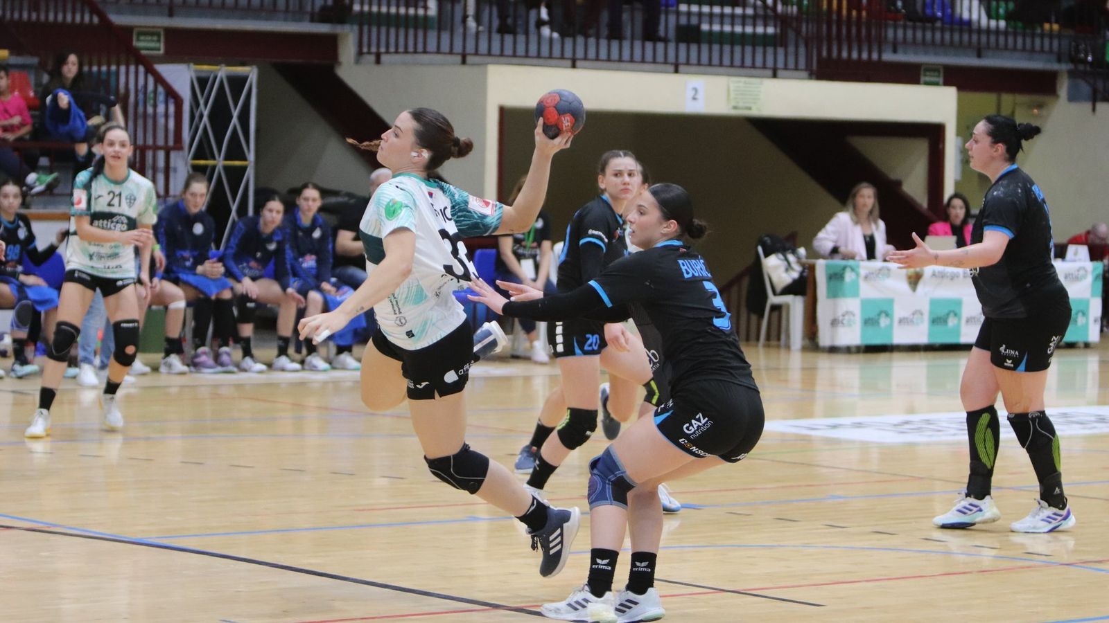 Vanesa Rubio, en una acció d'atac