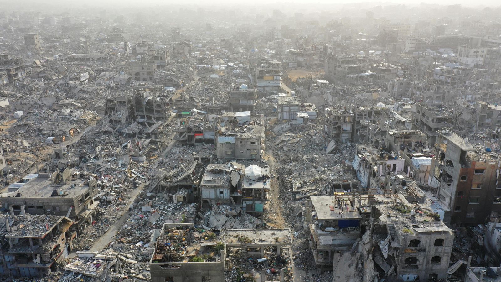 La ciutat de Beit Hanoun, al nord de la Franja de Gaza, després de l'ofensiva israeliana
