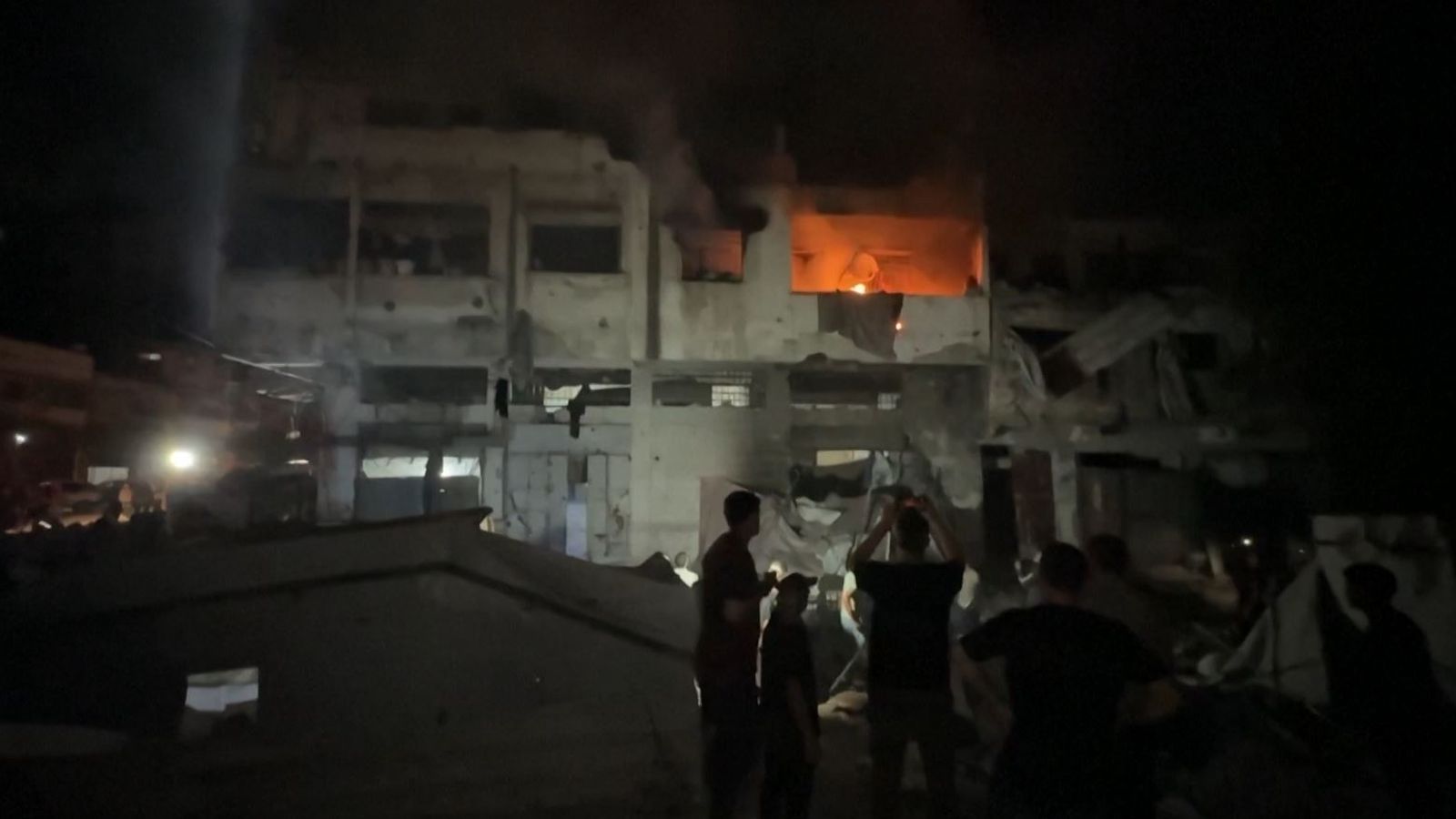 En imatge, l'edifici atacat a la ciutat de Gaza
