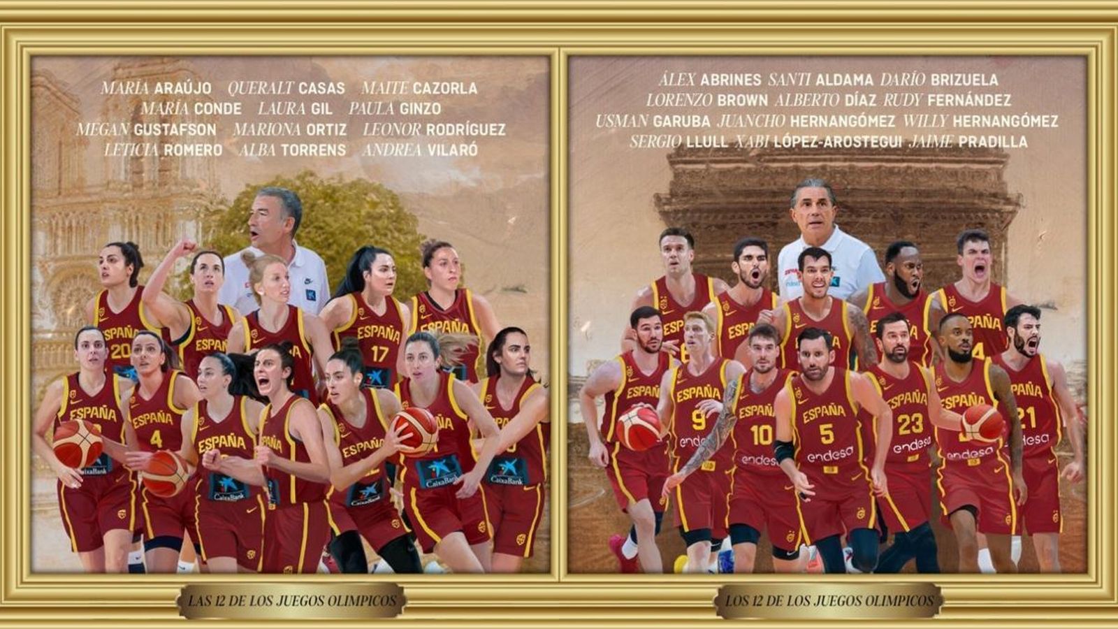 Les 12 i els 12 que representaran Espanya a París